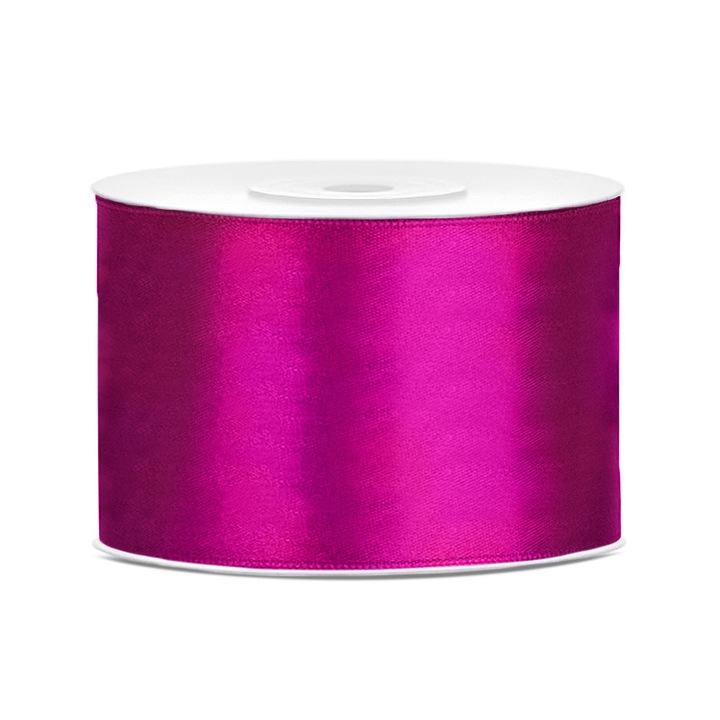 25 Role de panglica din satin, 50mm x 25m, Fucsia