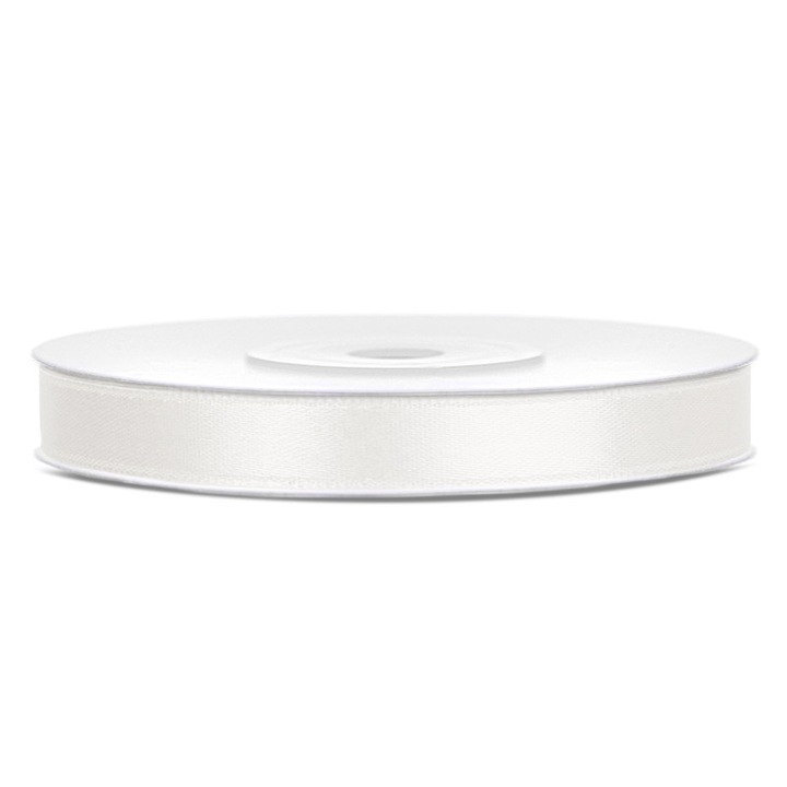 30 Role de panglica din satin, 6mmx25m, Crem