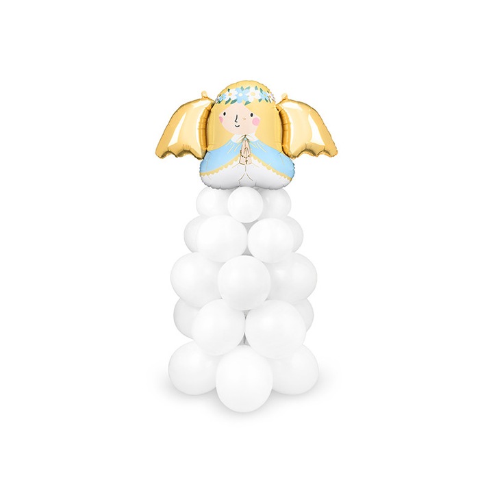 Decoratiune baloane, 140 x 70 cm, Alb/Auriu 14426