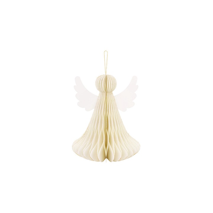 Set 48 decoratiuni de petrecere, 24 cm, Crem