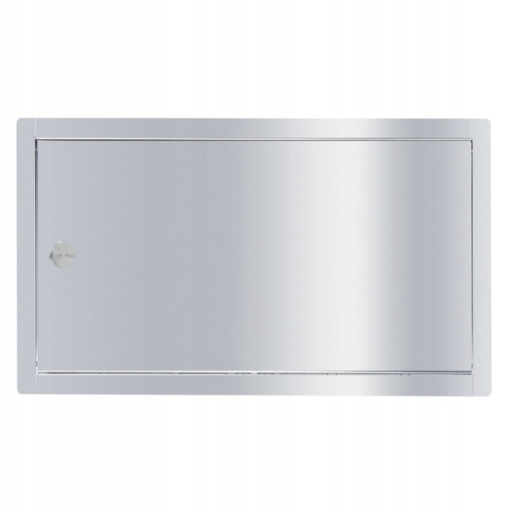 Usita de vizitare inoxidabila, BobiMarket, dimensiune 60x40cm, otel inox lucios, inchidere buton, finisaj exclusivist, pentru baie si bucatarie, rezistenta la umiditate si coroziune, estetica