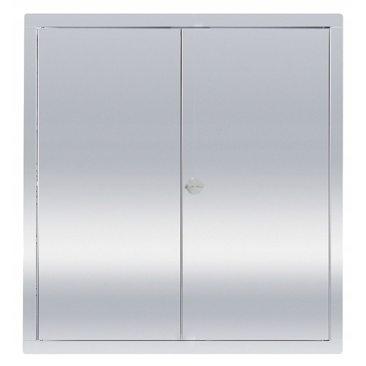 Usi Metalice De Inspectie Pentru Pereti Si Tavane, Material: Otel Inoxidabil, Grosime Tabla: 1 mm, Inchidere Cu Buton Comod, Doua Aripi, 996 mm x 796 mm x 44 mm