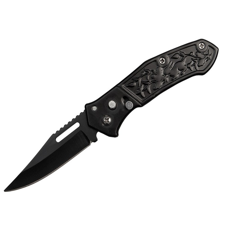 Briceag de vanatoare Depox, Sunshine Blade, otel inoxidabil, 16 cm, negru