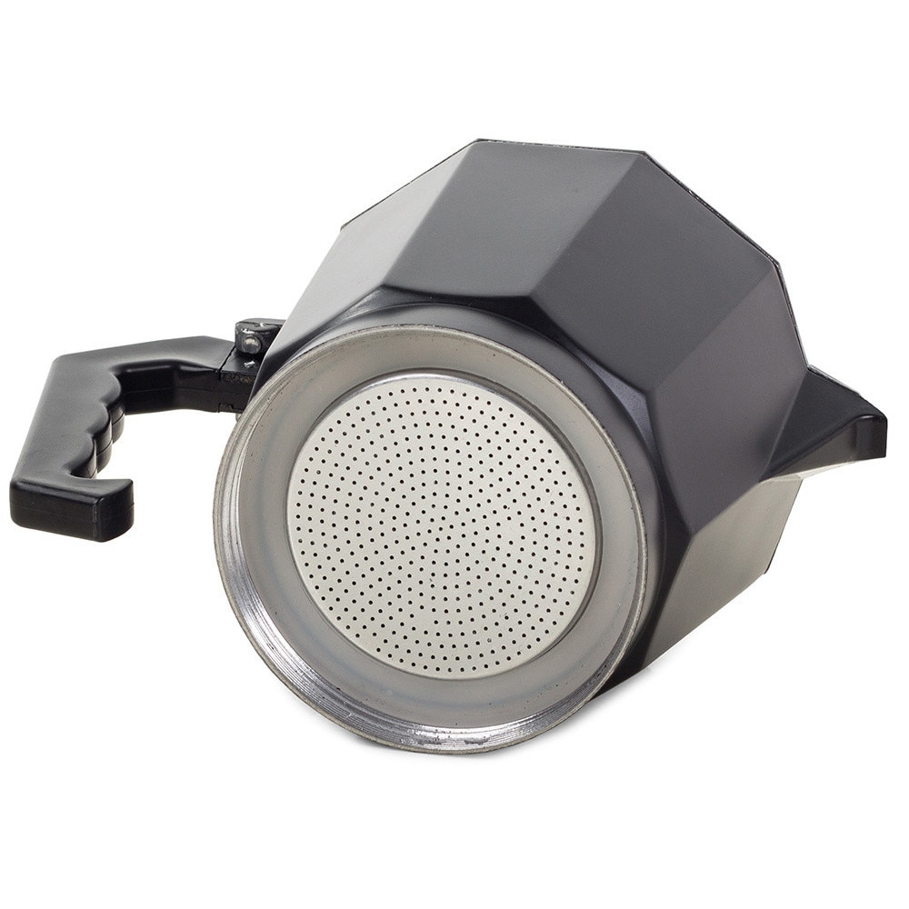 Filtru de cafea, Zola®, din aluminiu, cu maner, 450 ml, pentru 9 cesti, negru