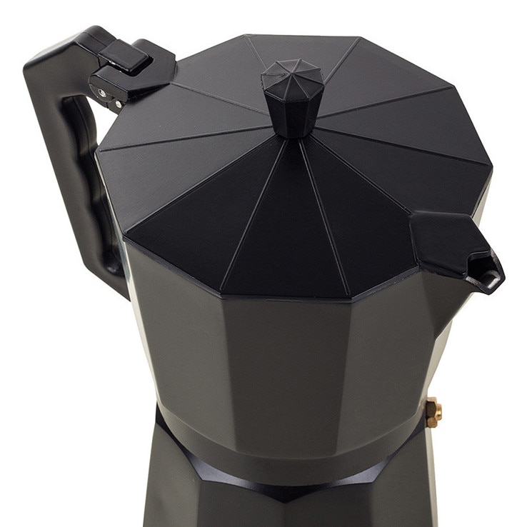 Filtru de cafea, Zola®, din aluminiu, cu maner, 450 ml, pentru 9 cesti, negru