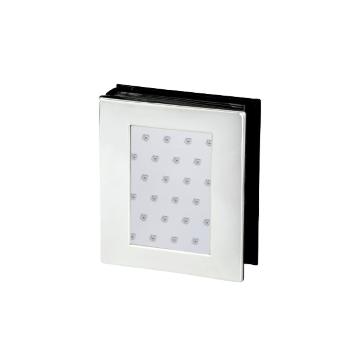 Album foto, argintat, cu rama foto, 10 x 15 cm, argintiu