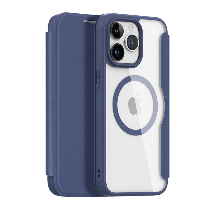 Husa DuxDucis Skin X Pro MagSafe compatibila cu iPhone 15 Pro Max Blue