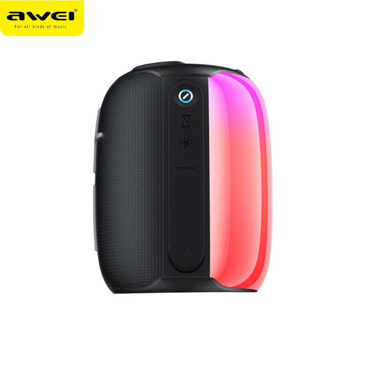 Mini hangszóró, Awei, Bluetooth, vízálló, sztereó, fekete