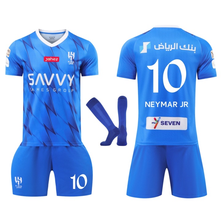 Echipament Sportiv Copii Saudi Neymar Fotbal Tricou, Albastru