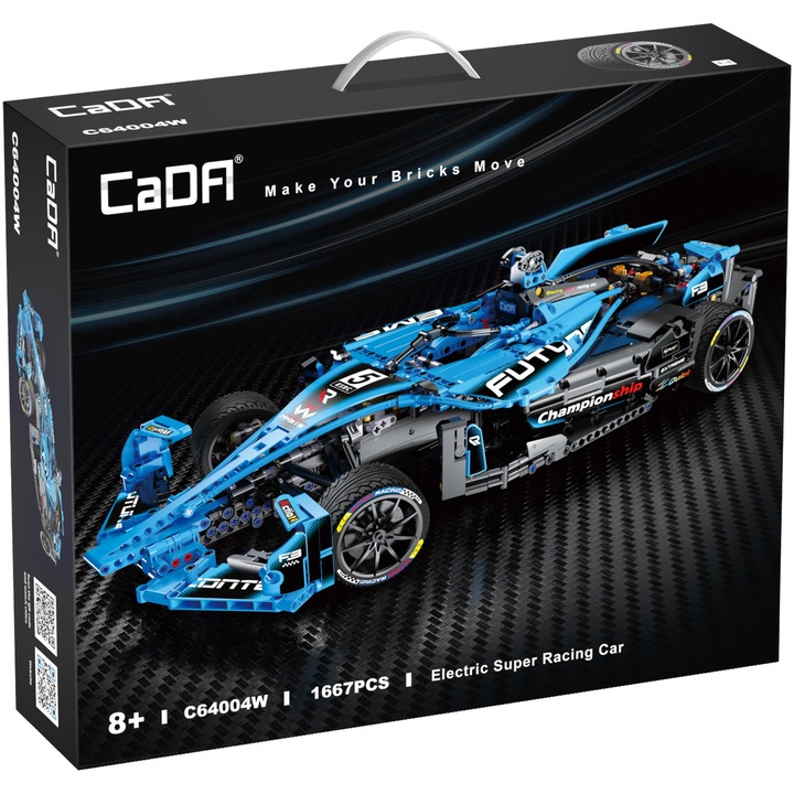 Конструктор CaDa - Super Racing Car, Мащаб 1:8, 1667 части