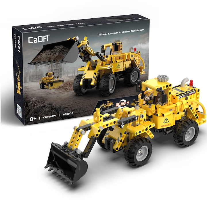 Set constructie CaDa - Buldozer, 693 piese
