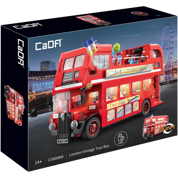 Конструктор CaDa - London Tour Bus, 1770 части
