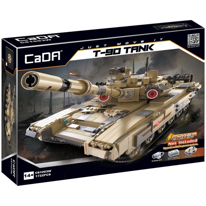 Конструктор CaDa - Танк T90 Main Battle, 1727 части