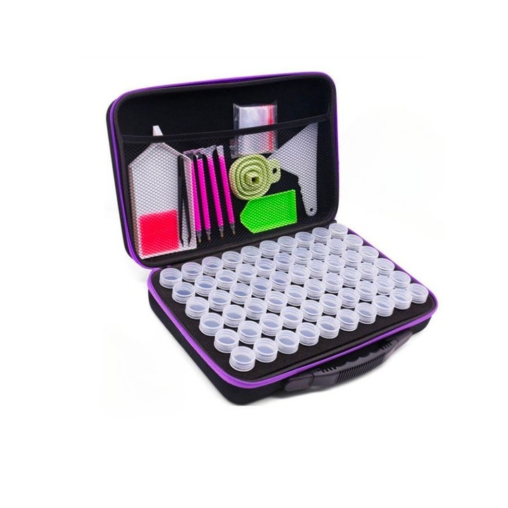 Set mare de broderie cu diamante, Moments, 80 elemente