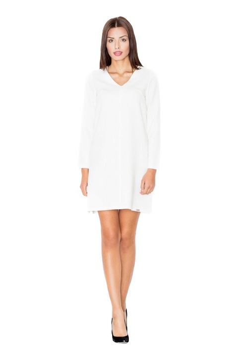 Figl Rochie mini dama Bradwen M471 ecru, Alb