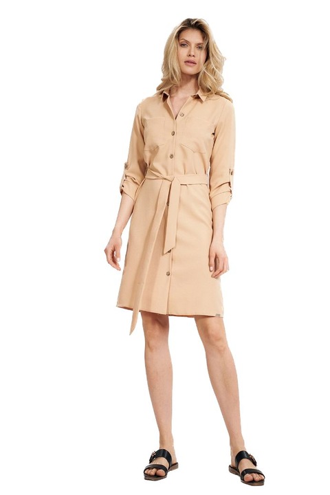 Rochie mini dama, Figl, Aramour, bej, Bej