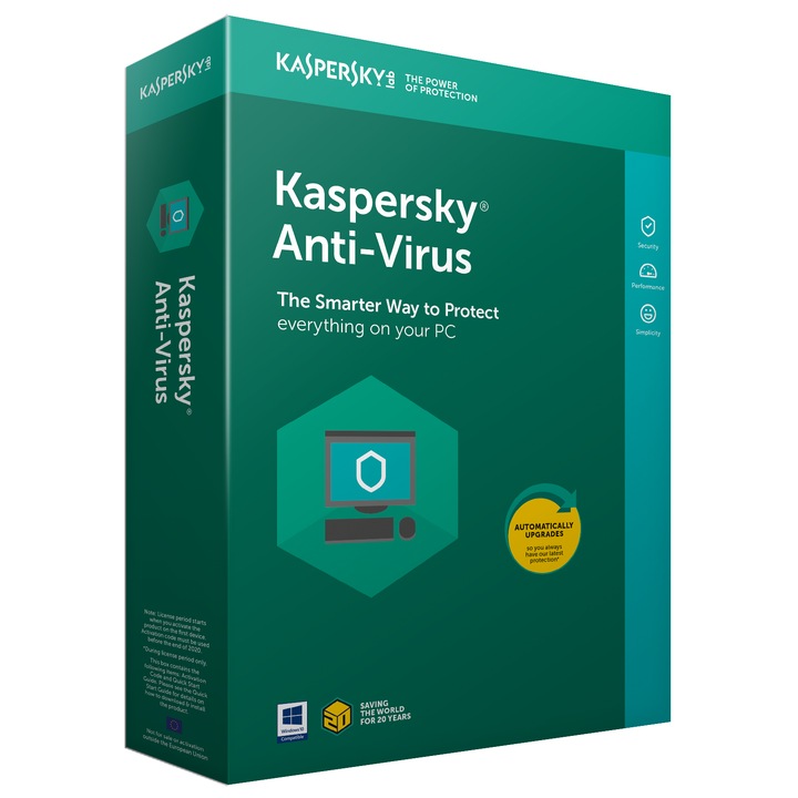 Kaspersky Antivirus 5 PC 1 An - Licenta electronica, Protectie PC, MAC, SMARTPHONE