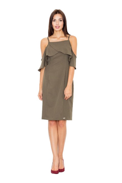Figl Rochie mini dama Cyrion M478 olive, Verde