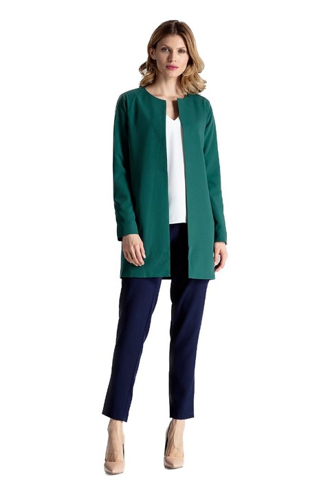 Figl Geaca de dama din lana Helaivance M551 verde, Verde