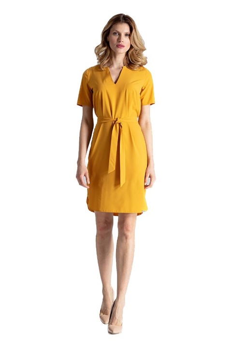 Figl Rochie mini dama Sadure M669 mustar, Galben