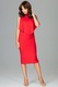 Rochie midi dama Lenitif Kahervydd K480 rosie, Rosu prafuit