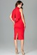 Rochie midi dama Lenitif Kahervydd K480 rosie, Rosu prafuit