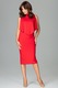 Rochie midi dama Lenitif Kahervydd K480 rosie, Rosu prafuit