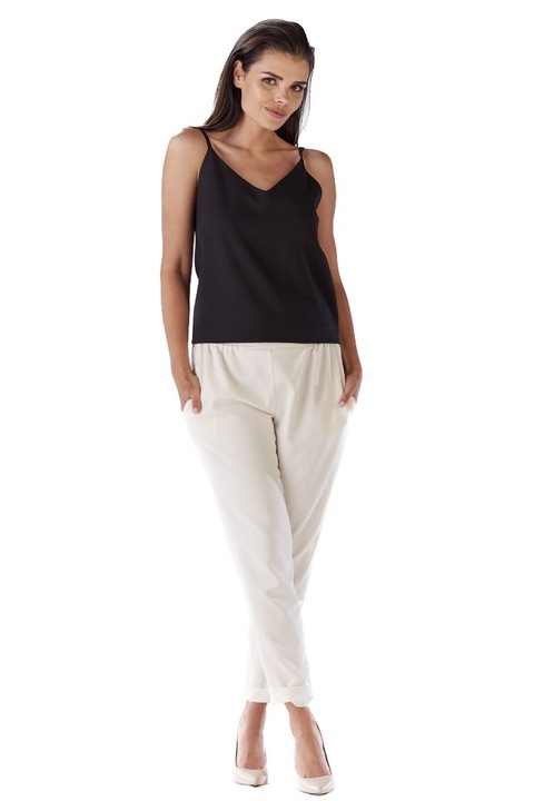 Elegáns női nadrág, Awama, Brakane, ekrü, S INTL