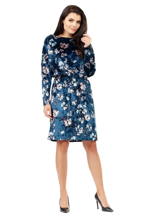 Awama Rochie mini dama Belawse A201 albastru inchis, Albastru inchis