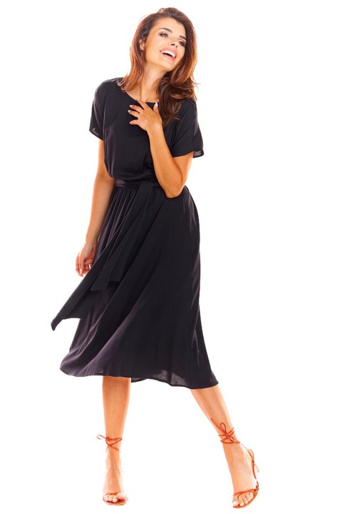 Infinite You Női midi ruha Iseuflor A296 fekete, Fekete