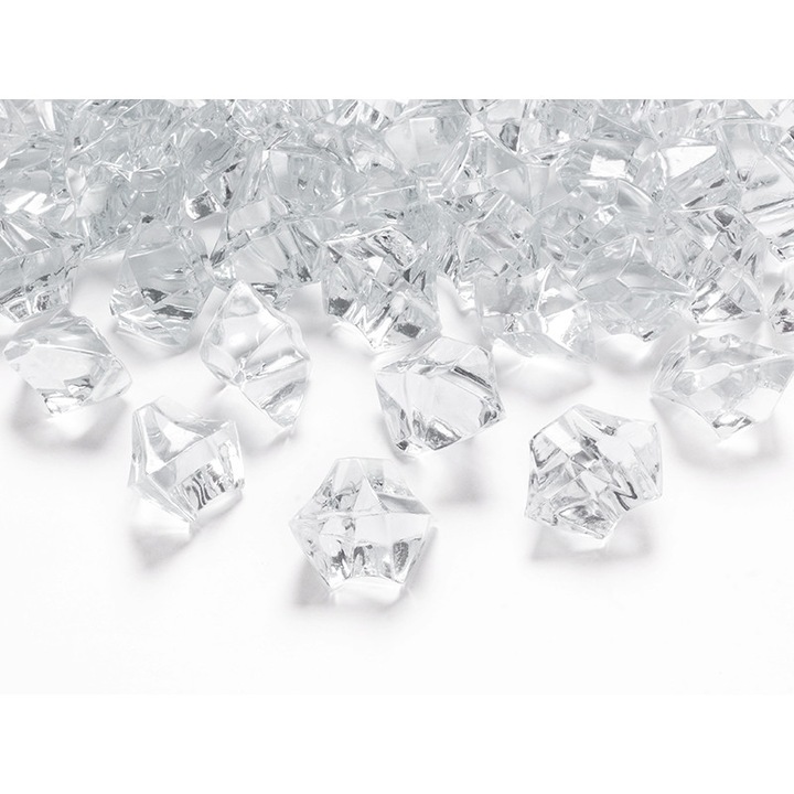 Set 150 pietricele decorative, Transparent