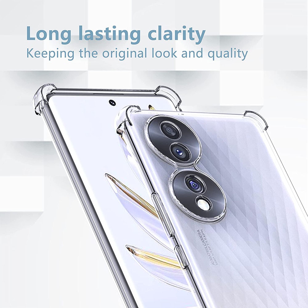 Husa compatibila cu Honor 70, Protectie antisoc, Silicon Ultra Slim High Tech, Crystal Clear