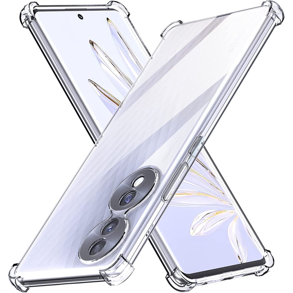 Husa compatibila cu Honor 70, Protectie antisoc, Silicon Ultra Slim High Tech, Crystal Clear