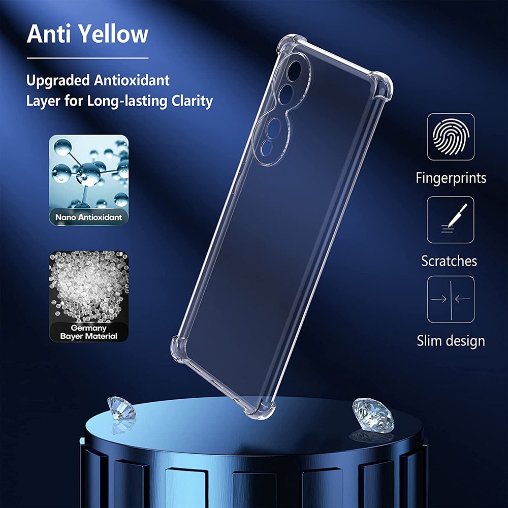 Husa compatibila cu Honor 70, Protectie antisoc, Silicon Ultra Slim High Tech, Crystal Clear