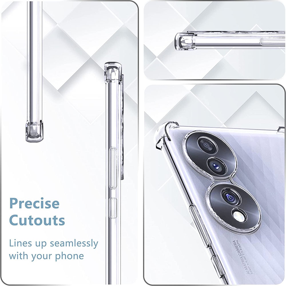 Husa compatibila cu Honor 70, Protectie antisoc, Silicon Ultra Slim High Tech, Crystal Clear