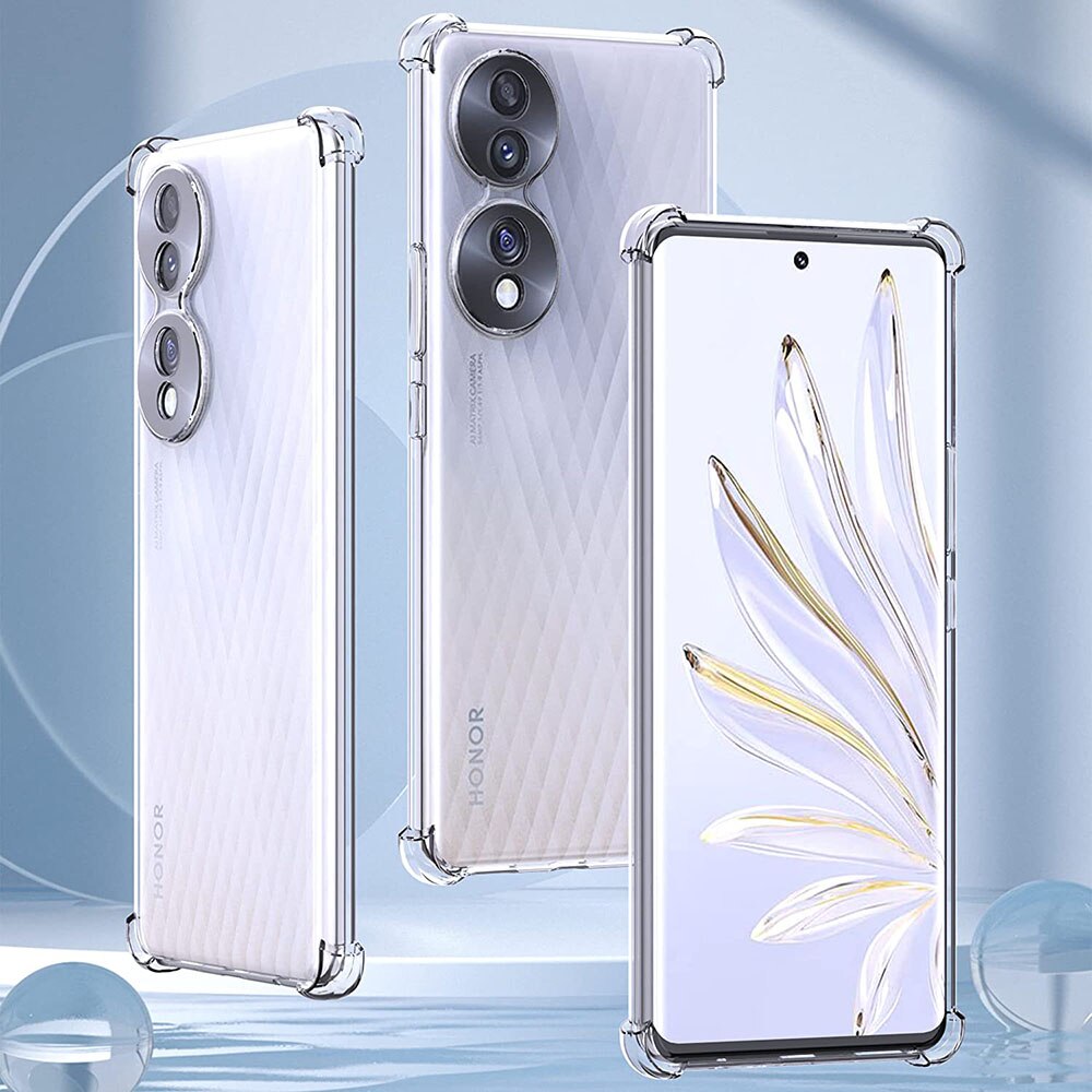 Husa compatibila cu Honor 70, Protectie antisoc, Silicon Ultra Slim High Tech, Crystal Clear