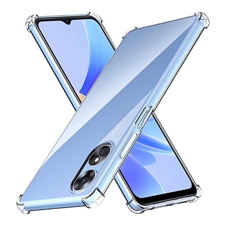 Husa compatibila cu Oppo A98 Protectie antisoc, Silicon Ultra Slim High Tech, Crystal Clear