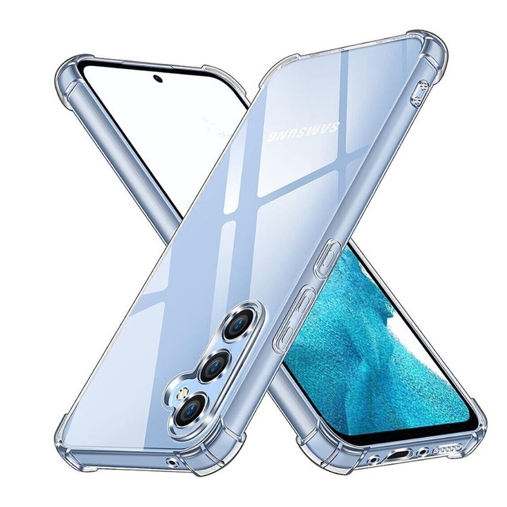 Husa compatibila cu Samsung Galaxy S23 FE, Protectie antisoc, Silicon Ultra Slim High Tech, Crystal Clear