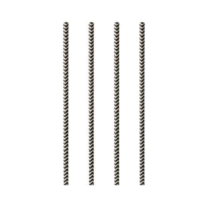 Комплект от 100 сламки, Papstar, черно/бяло