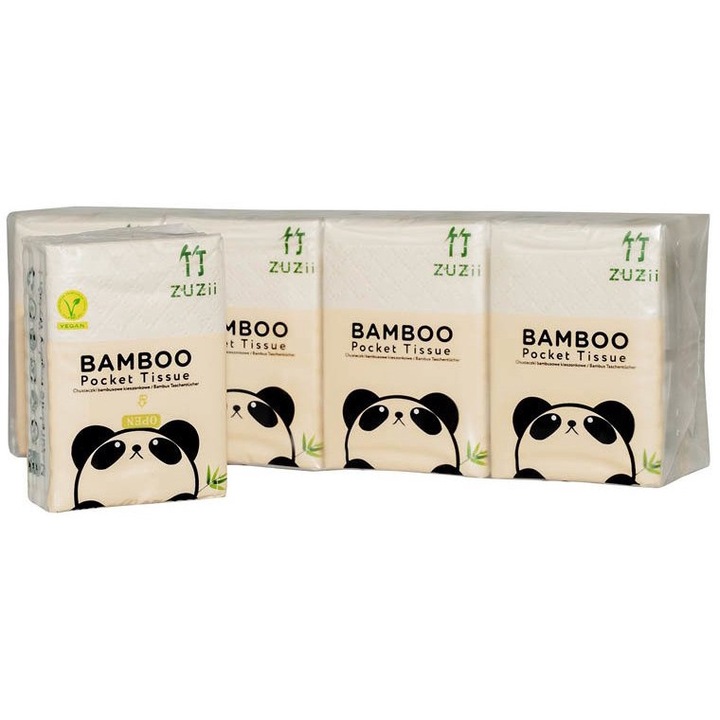 Комплект от 8 салфетки, Дюни, Бамбук, Бяло