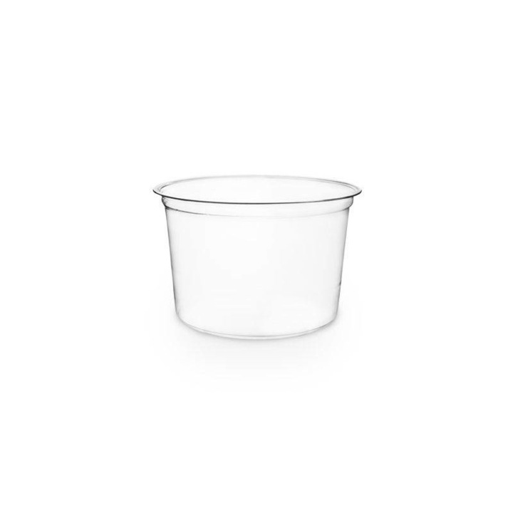 Set 50 recipiente rotunde, Vegware, PLA, 500 ml