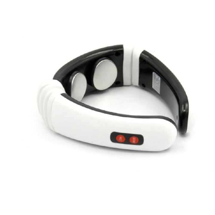 Aparat masaj cervical, pentru dureri de cap, gat, umeri si coloana, cu impulsuri electromagnetice, E-manor
