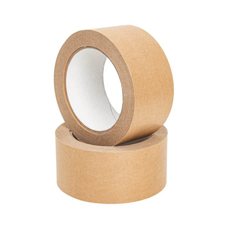 Banda de ambalare Smart, 50m, rezistenta la temperaturi -20C pana la +60C, din hartie si cauciuc natural, set 1 bucata