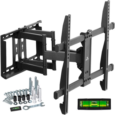 Suport TV de Perete KingMount KG-1014, Universal, Pivotant, Diagonala 32″ - 85″, Vesa 200x100 - 600x400, Negru