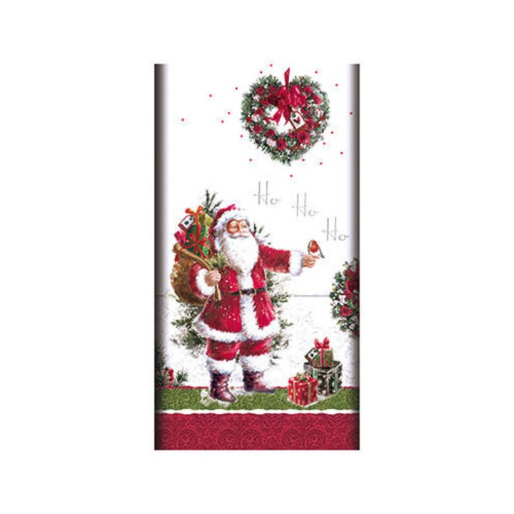 Fata de masa din hartie, Papstar, model "HoHoHo", 120x180cm, biodegradabila