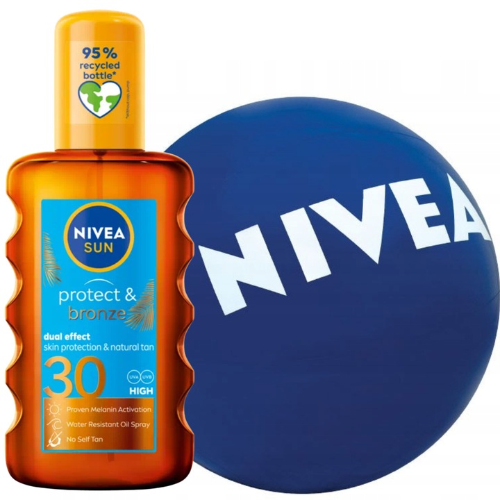 Protect & Bronze масло и плажна топка, Nivea, SPF30