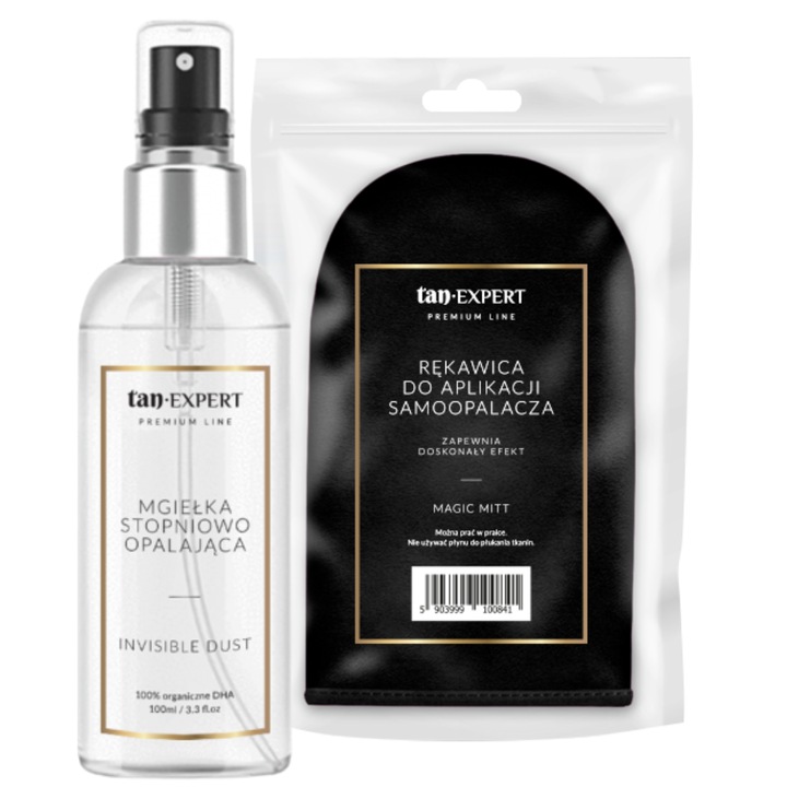 Autobronzant Szett 100ml és Felvivő Kesztyű, Narancssárga Árnyalatok Nélkül, TanExpert