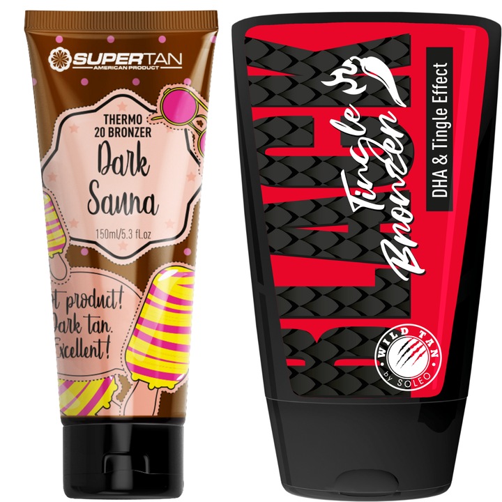 Комплект за тен, Supertan, Dark Sauna + Wild Tan Black Tingle