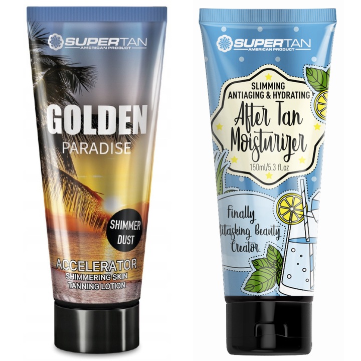 Комплект за тен, Supertan, California Golden Paradise + After Tan After Sun, 2 бр