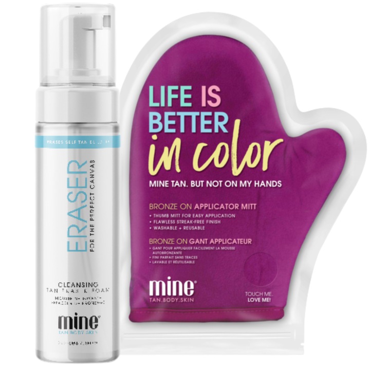 Önbarnító maradék tisztítóhab és kesztyű, MineTan, 200 ml